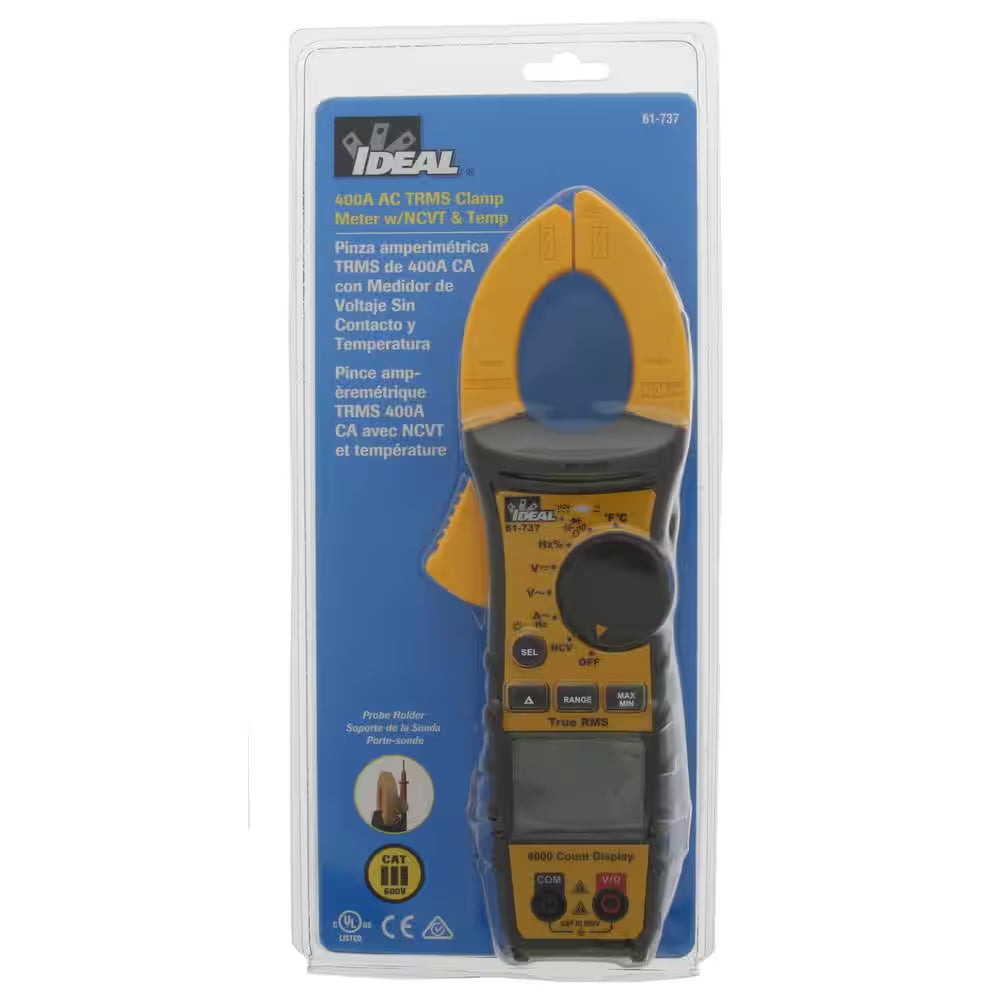 400 Amp AC TRMS Clamp Meter, with NCV and Temp