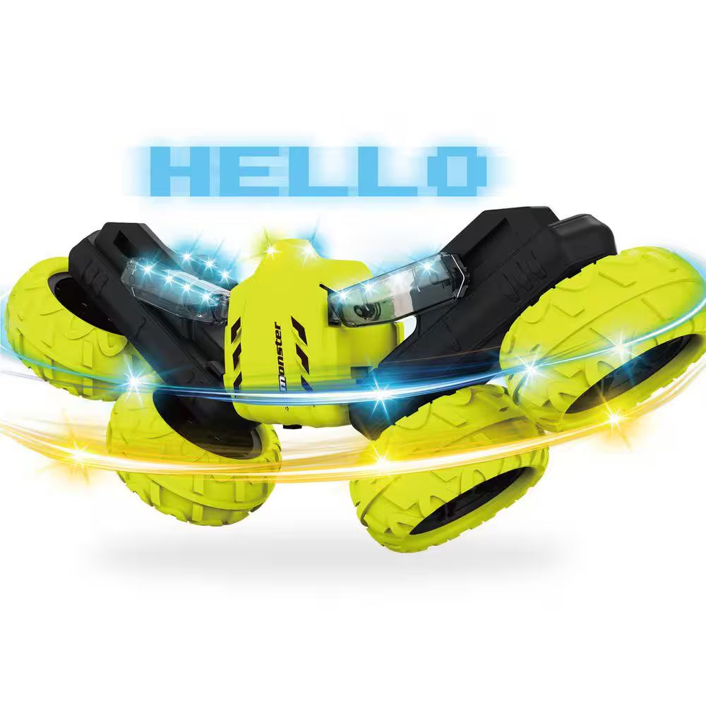 Acrobat Yellow Rechargeable RC Stunt Car