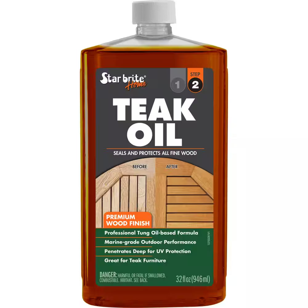 1 Quart Teak Oil in Clear