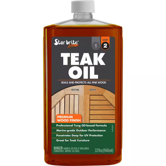 1 Quart Teak Oil in Clear