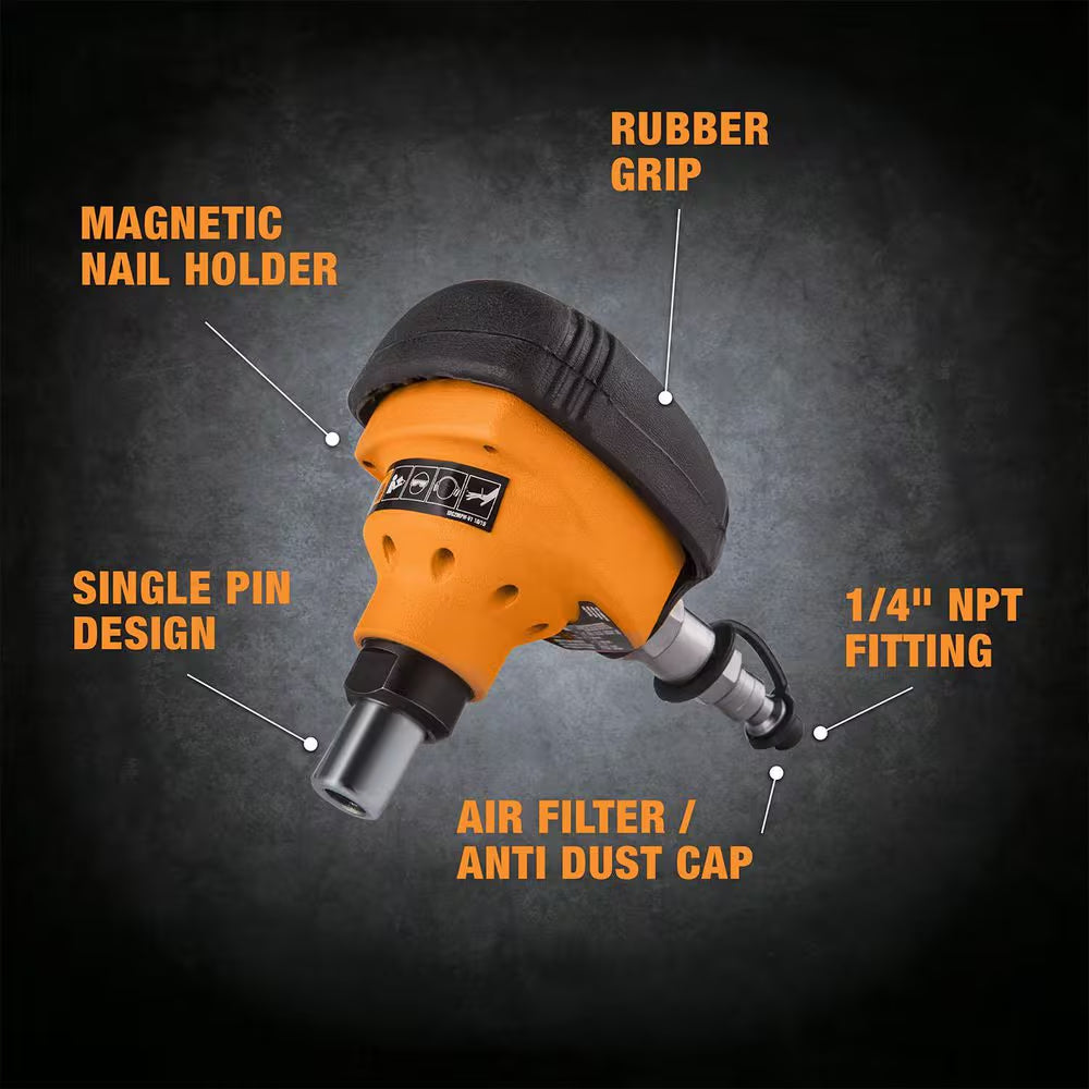 2Nd Generation Pneumatic Mini Palm Nailer with Magnetic Tip and 1/4 In. NPT Air Connector