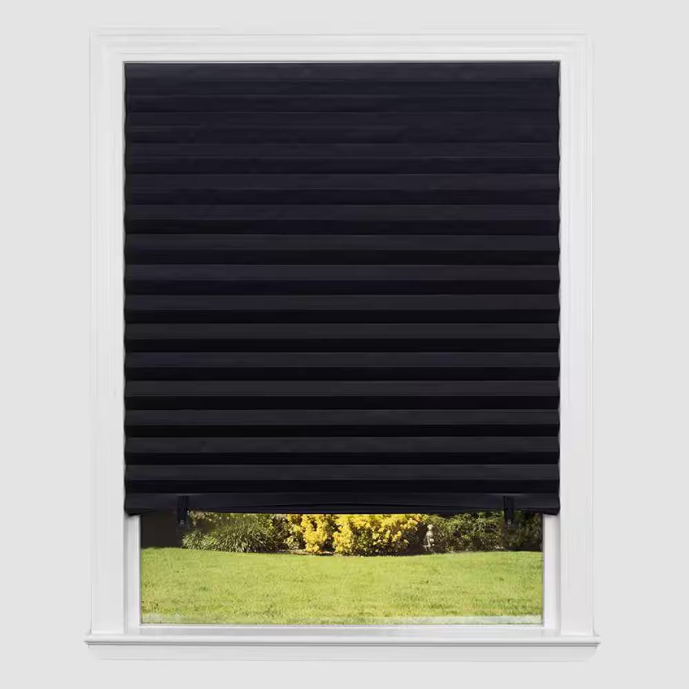 Black 36 In. X 72 In. Blackout Paper Cordless Temporary Blind/Shade