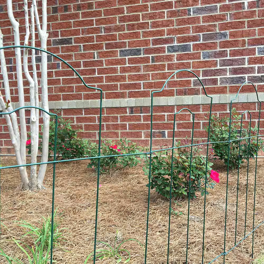 28 In. H X 10 Ft. L Cathedral Steel Wire Folding Garden Fence