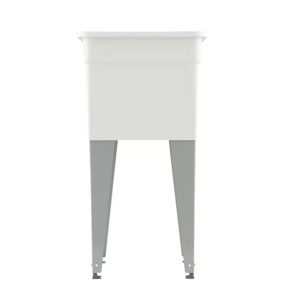 18 In. X 24 In. Plastic Utilatub Single Laundry Tub in White