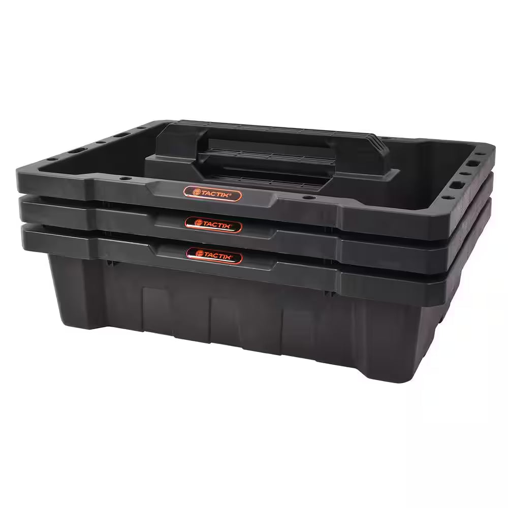 20.5 In. Black Plastic Tote Tray