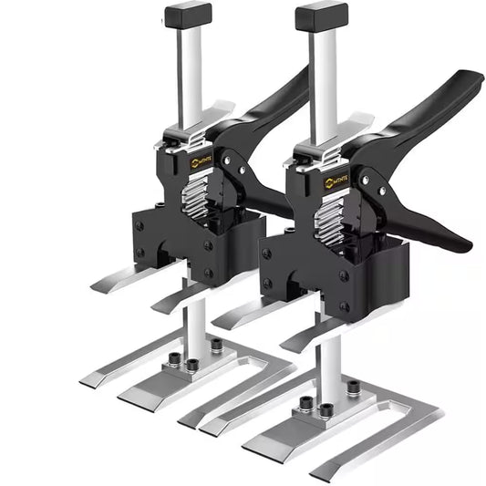 12 In. Lever Arm Lifter Drywall Panel Hoist for Wall Tile Locator, Lifting Device, Door Panel, Cabinet, Black (2-Pack)