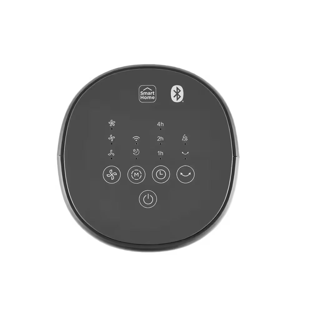 42 In. 3-Speeds Tower Fan in Gray with Wi-Fi, Sleep Mode, 60° Oscillation, 7-Hours Timer, Aromatherapy Box, Negative Ion
