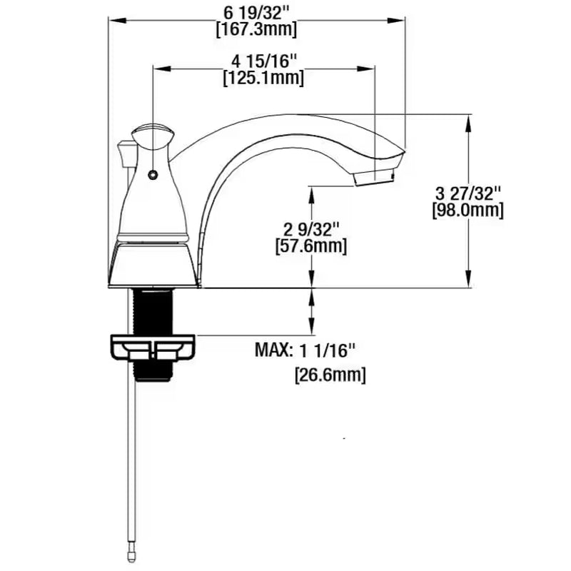 Builders 4 In. Centerset Double Handle Low-Arc Bathroom Faucet in Brushed Nickel
