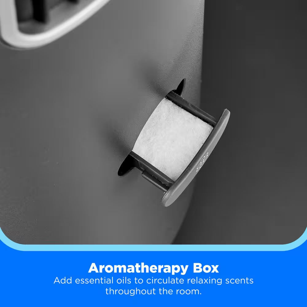 42 In. 3-Speeds Tower Fan in Gray with Wi-Fi, Sleep Mode, 60° Oscillation, 7-Hours Timer, Aromatherapy Box, Negative Ion