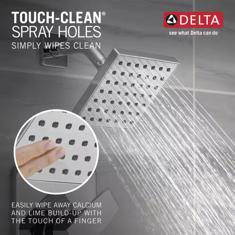 Modern Angular 1-Handle Wall Mount Shower Only Trim Kit in Chrome (Valve Not Included)
