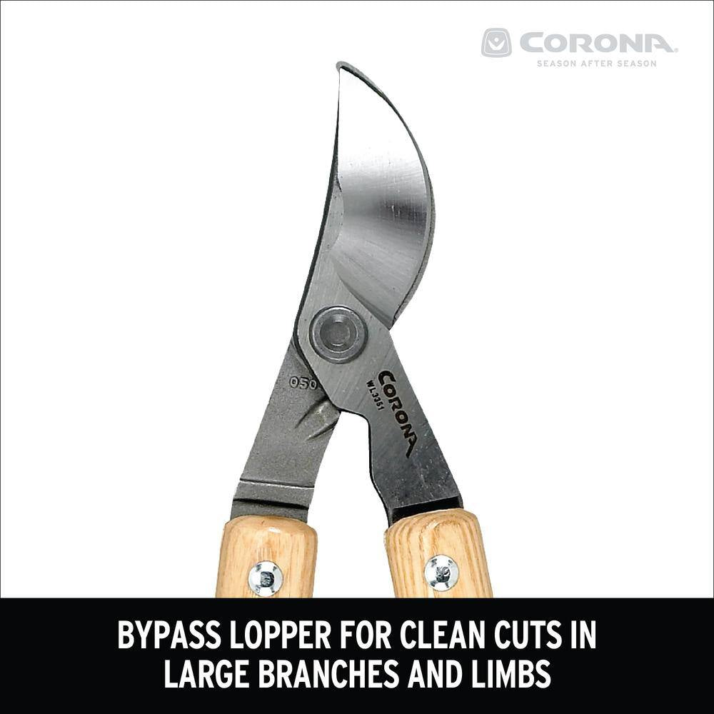 3.5 In. Forged Steel Blade with Durable Hardwood Handles Bypass Lopper