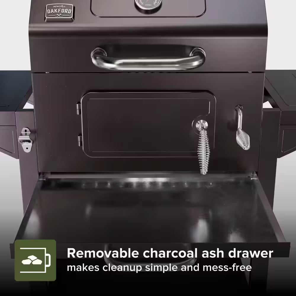 Oakford Homestead 24-Heavy Duty Charcoal Grill in Black