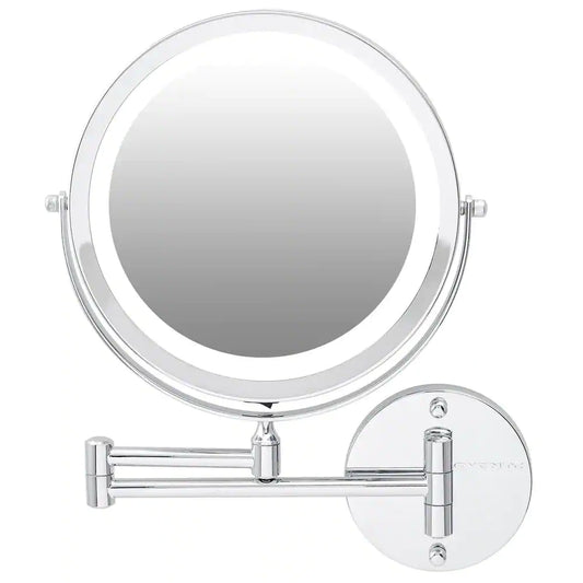 1.6 In. X 13.2 In. Lighted Magnifying Wall Makeup Mirror in Polished Chrome