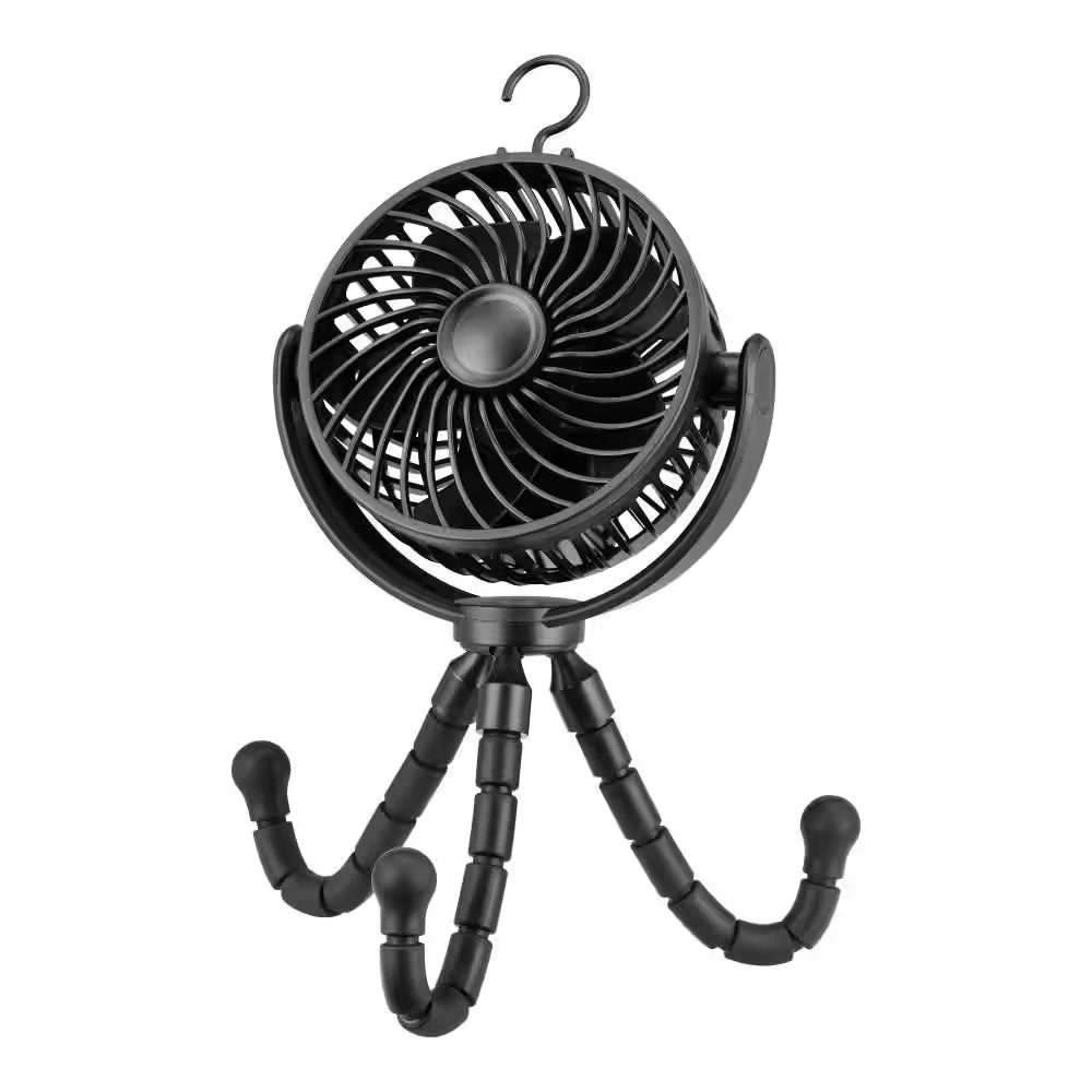 4 In. Personal Octopus Clip on Fan in Black
