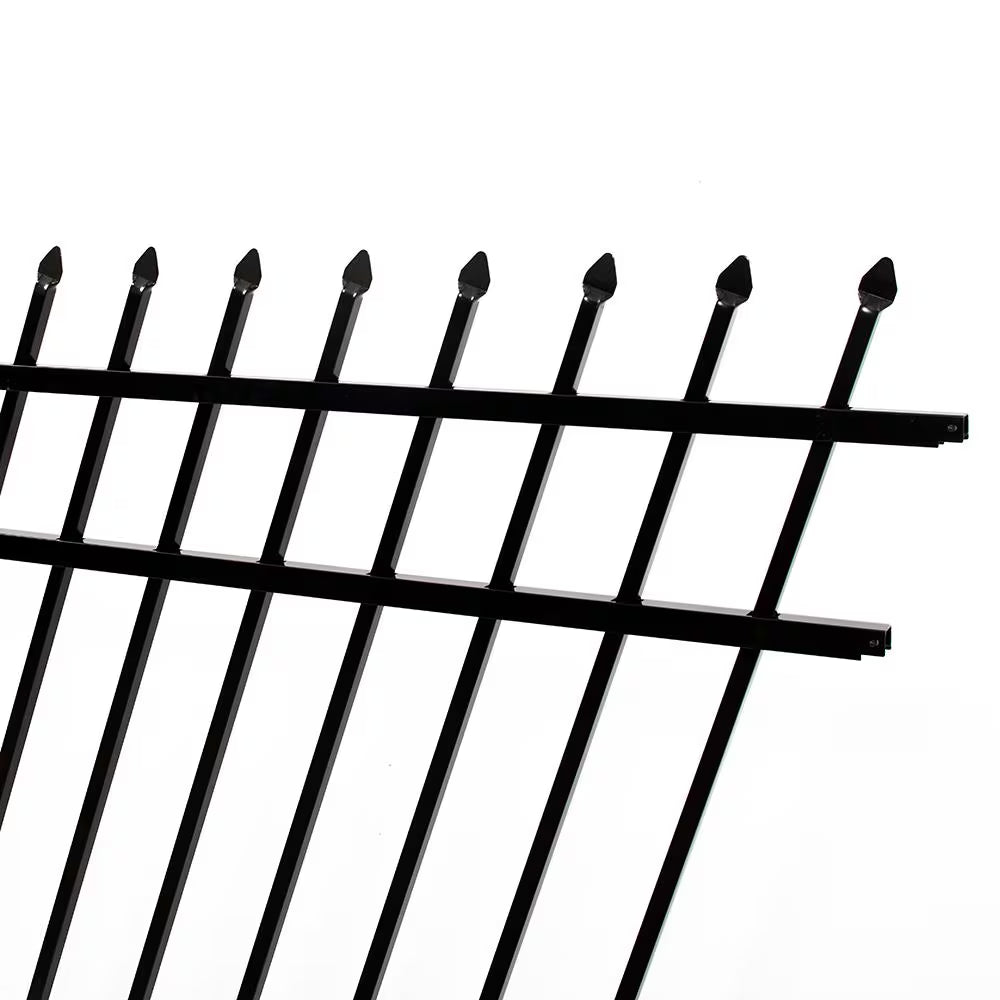 4 Ft. H X 6 Ft. W Athens Pressed Spear Design Gloss Black Aluminum Fence Panel