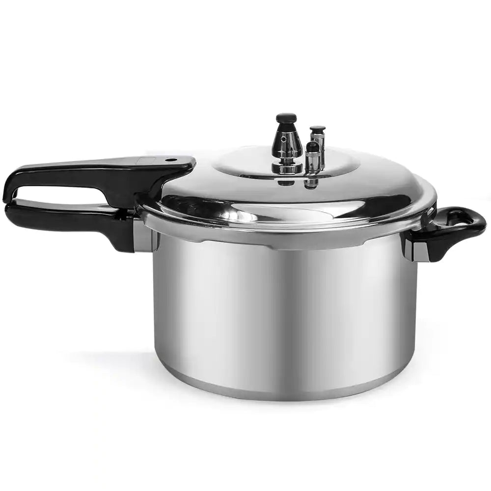 8 Qt. Aluminum Stovetop Pressure Cooker Pot with Steam Release Valve