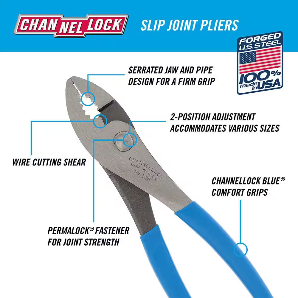 8 In. Slip Joint Plier