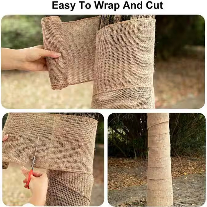 63 In. X 25 Ft. Gardening Burlap Roll - Natural Burlap Fabric for Weed Barrier, Tree Wrap Burlap, Rustic Party Decor