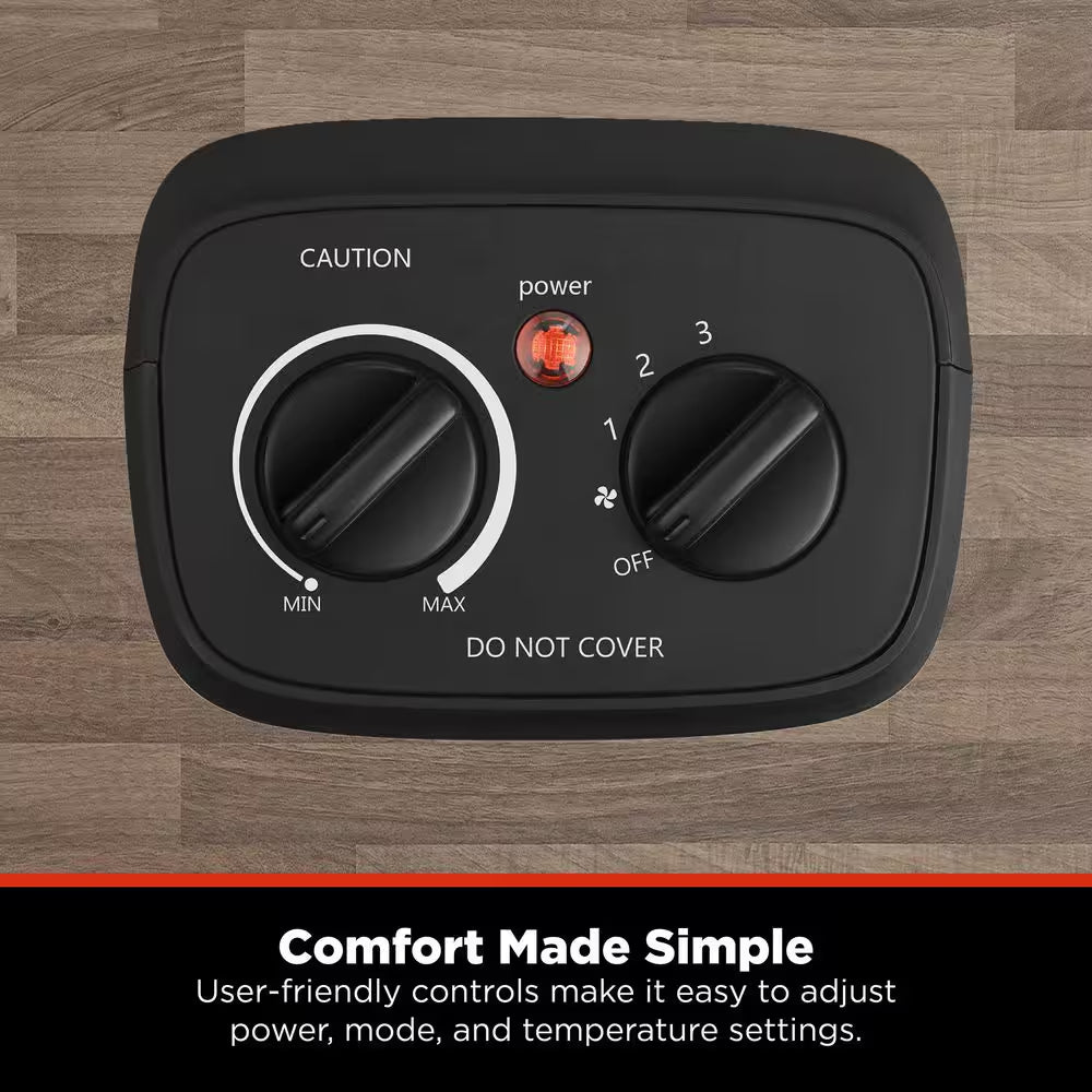 1500-Watt 9 In. Electric Personal Ceramic Space Heater with Thermostat