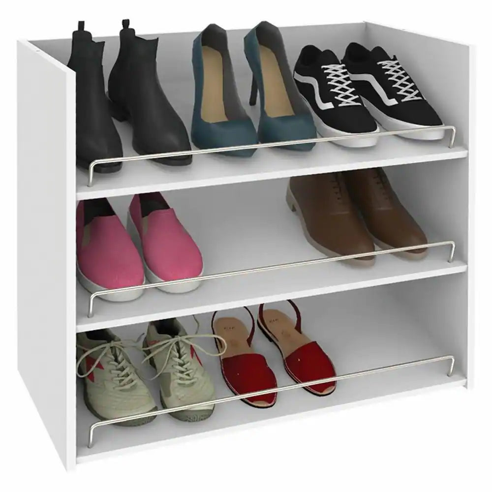 Impressions 3-Shelf White Shoe Organizer