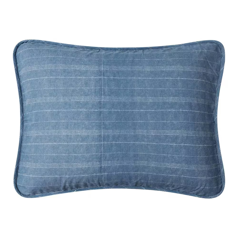 Ridgeport 2-Piece Blue Cotton Twin Quilt Set