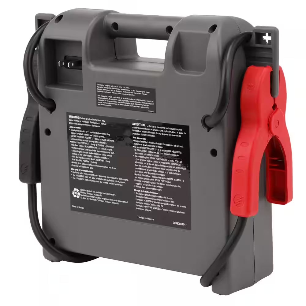 DSR Professional Grade 12 Volt, 1800 Peak Amps Jump Starter, Portable Power Station