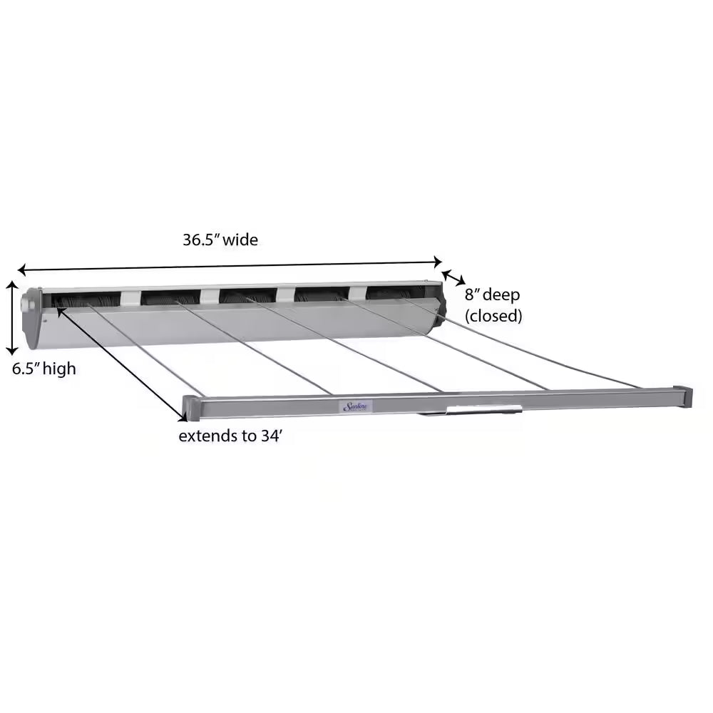 5 Line Extends to 34 Ft. Retractable Dryer