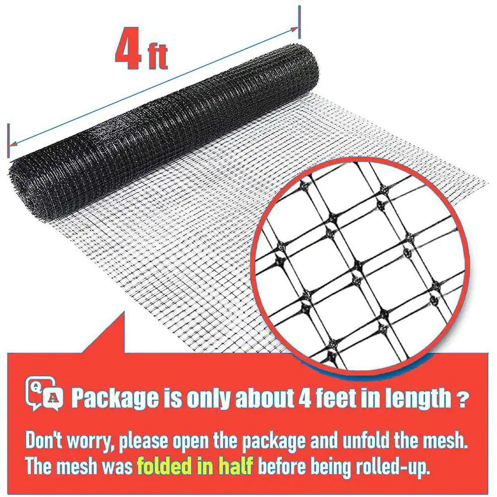 7 Ft. X 100 Ft. Black Polypropylene Deer Fence