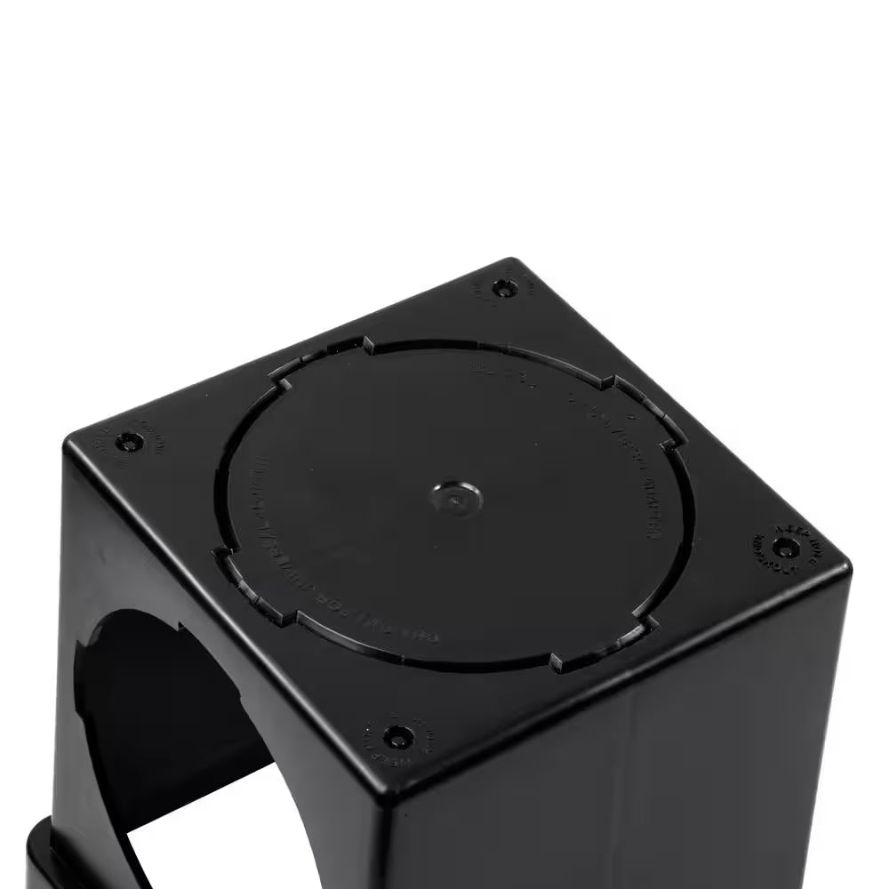 9 In. Square Catch Basin Drain Kit 2-Opening Basin, Black Plastic Grate, 2 Outlet Adapters and 1 Outlet Plug (4-Pack)