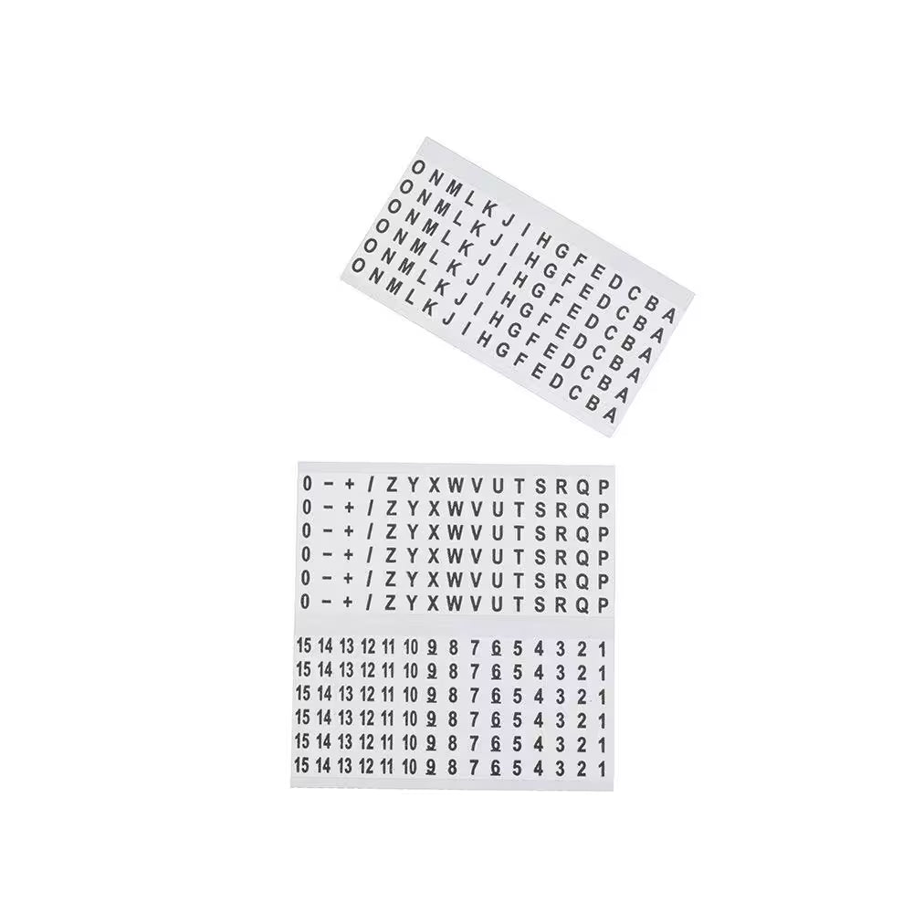 Wire Marker Book-Black Letters, Numbers and Symbols