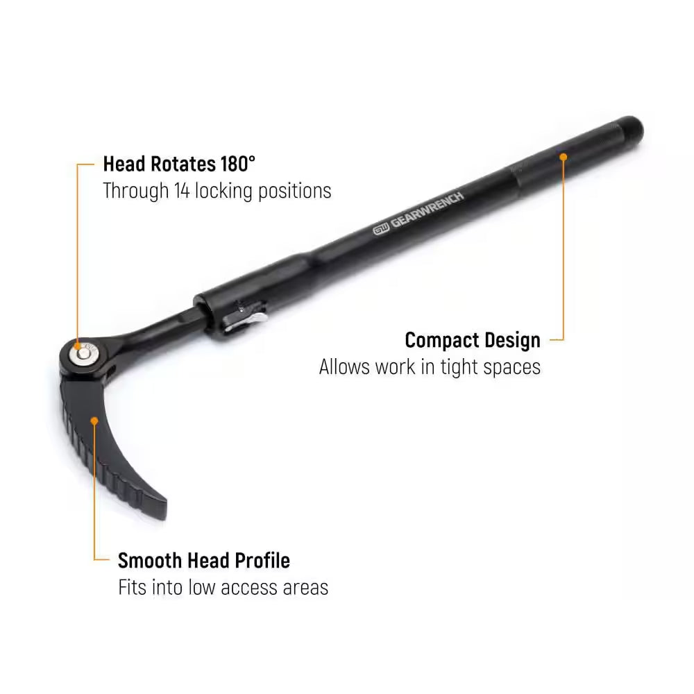 8 In., 10 In., and 16 In. Indexing Head Pry Bar Set (3-Piece)