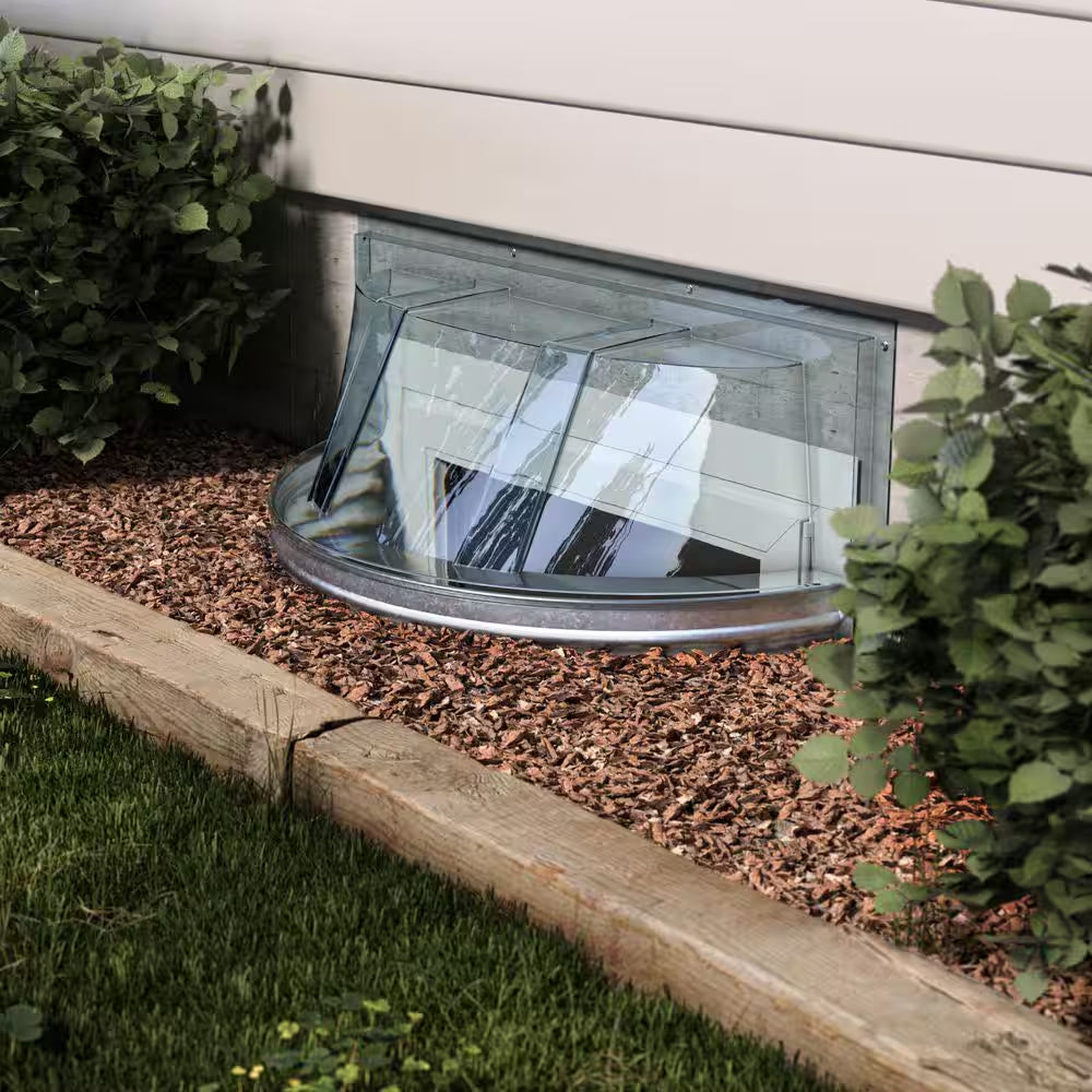 39 In. W X 17 In. D X 15 In. H Economy round Bubble Window Well Cover