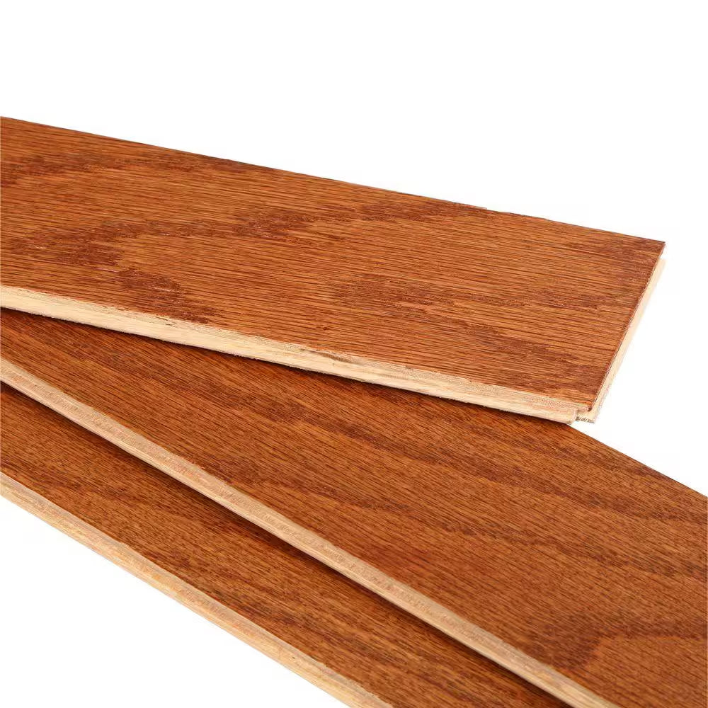 Colony Collection Gunstock Oak 3/8 In. T X 3 In. W T+G Smooth Engineered Hardwood Flooring (31.5 Sq.Ft./Ctn)