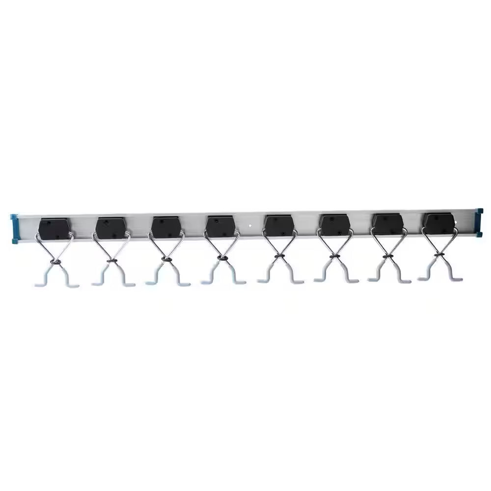 36 in Adjustable Aluminum X-Clamp Wall Mount Storage Tool Organizer