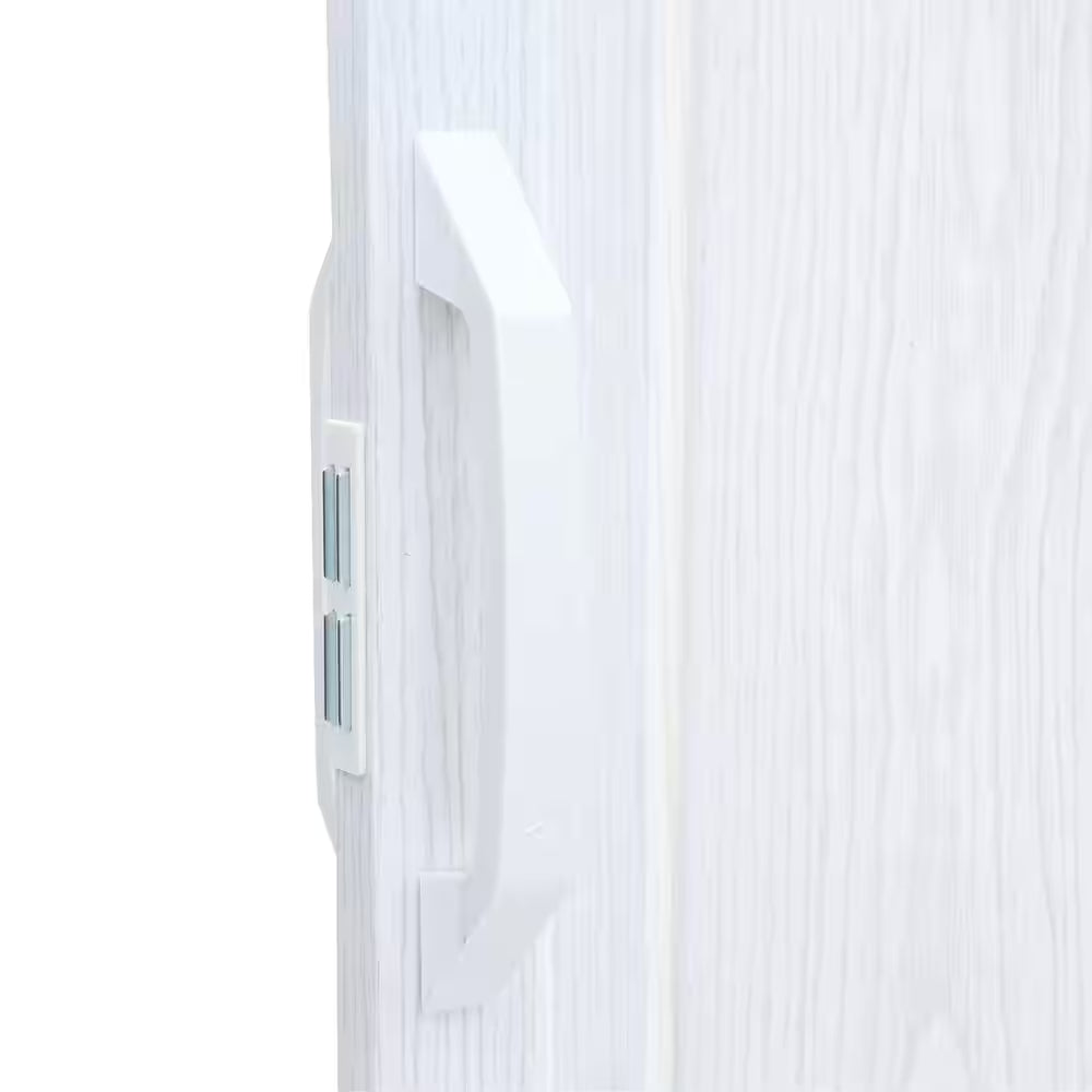 Via 36 In. X 80 In. White Mist Vinyl Accordion Door with Hardware