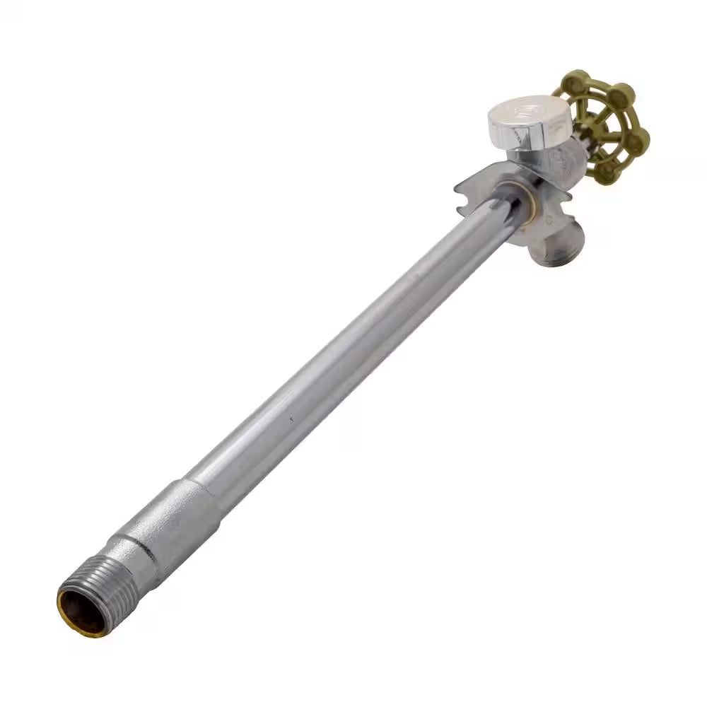 1/2 In. X 3/4 In. X 10 In. MPT X SWT X MHT Brass Anti-Siphon Frost Free Sillcock Valve with Multi-Turn Operation