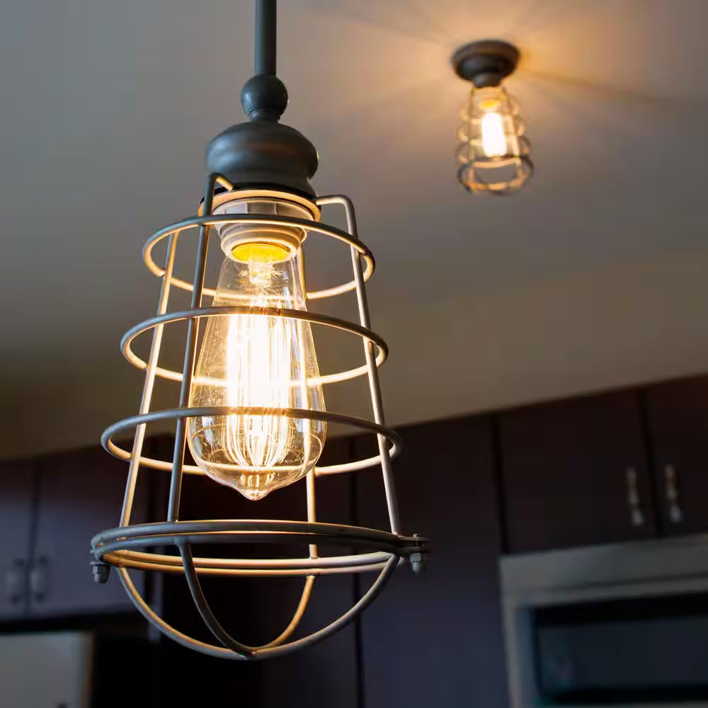 Ajax Collection 1-Light Textured Coffee Bronze Indoor Mini Pendant