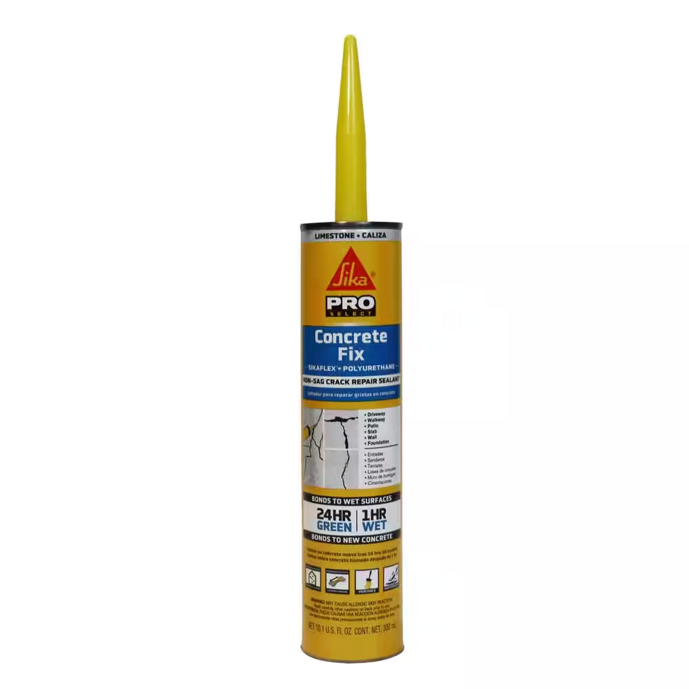 10.1 Fl. Oz. flex Concrete Fix No-Sag Concrete Crack Filler Repair Polyurethane Sealant in Limestone