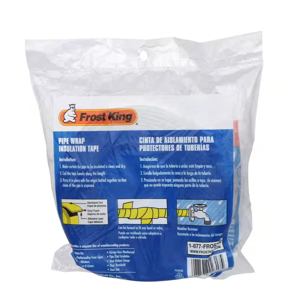 2 In. X 15 Ft. Foam and Foil Pipe Wrap Insulation Tape