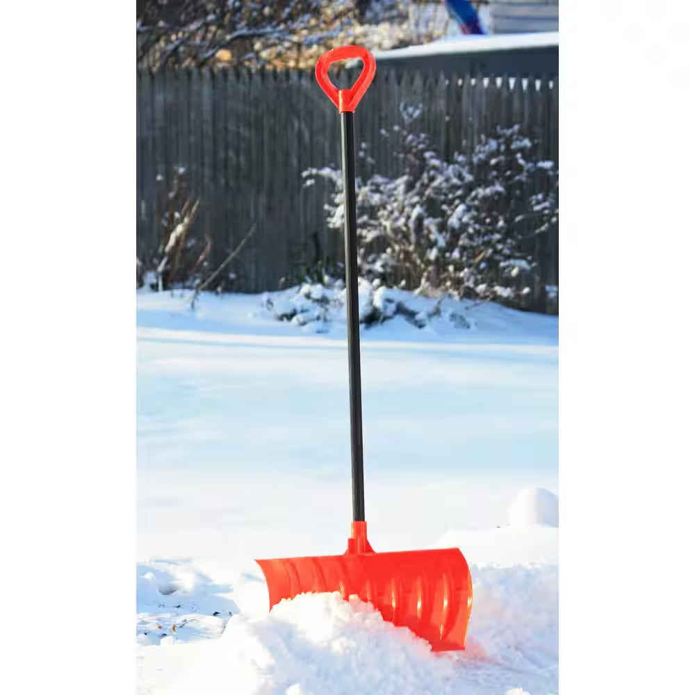 Bigfoot 50 In. Roller Snow Shovel with Large D-Grip Metal Handle