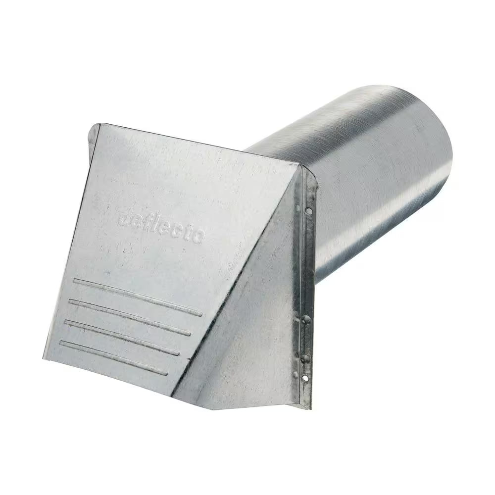 4 In. Airtight Aluminum Dryer Exhaust Pipe and Vent Hood, Built-In Damper