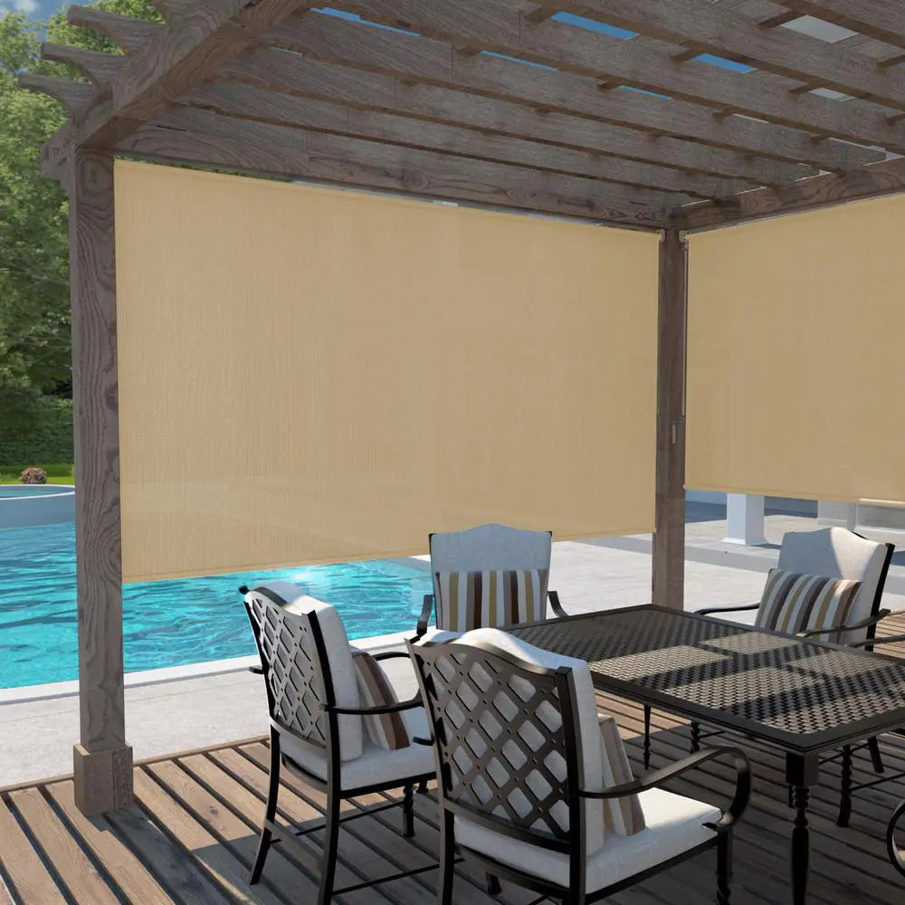 Southern Sunset UV Blocking Fade Resistant Fabric Exterior Roller Shade 120 In. W X 72 In. L