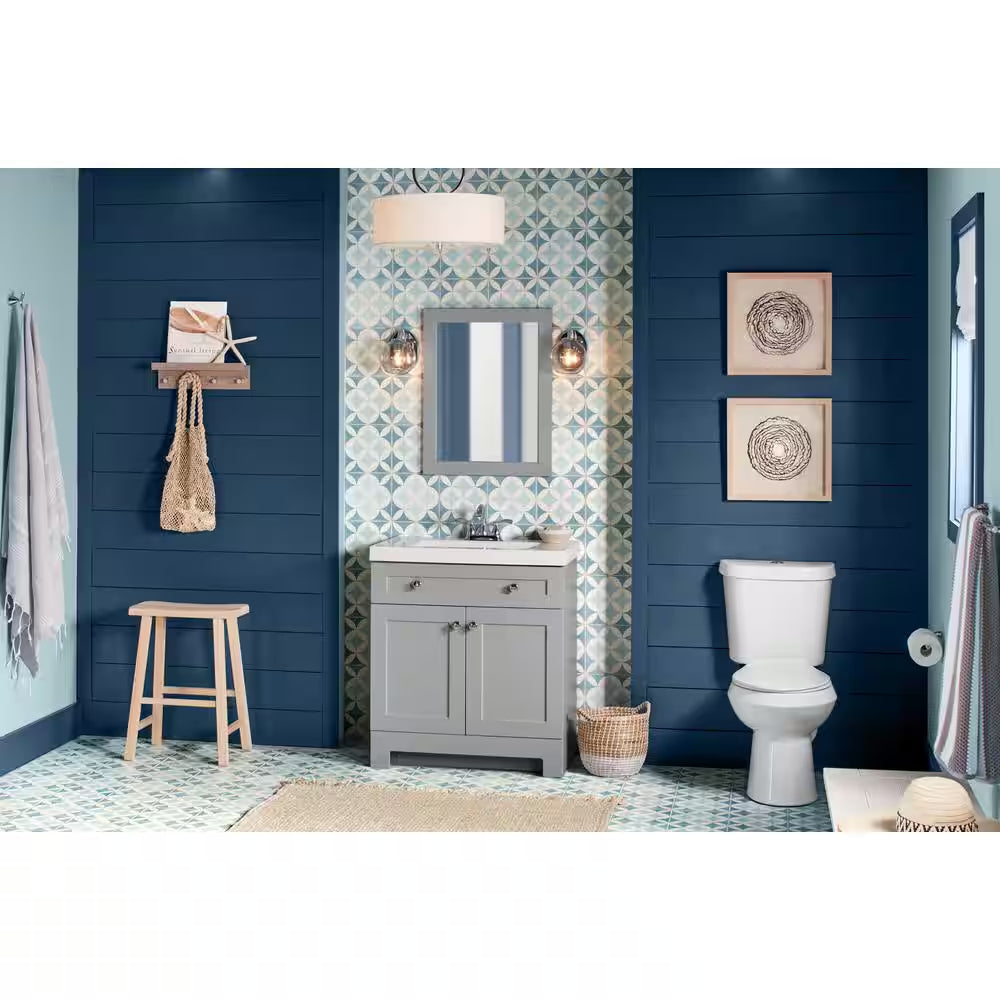 12 Inch Rough in Two-Piece 1.1 GPF/1.6 GPF Dual Flush Elongated Toilet in White Seat Included