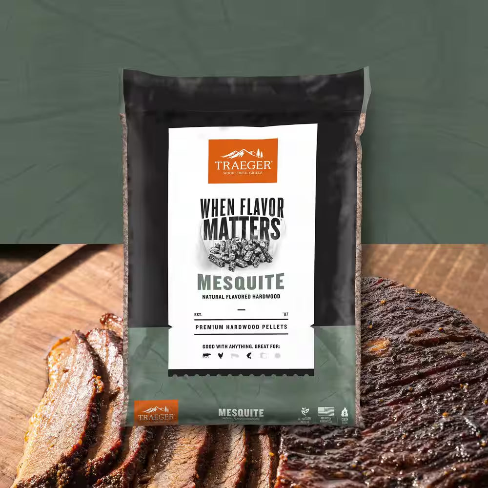 20 Lbs. Mesquite Wood Grilling Pellets for Grills, Natural Hardwood Flavor