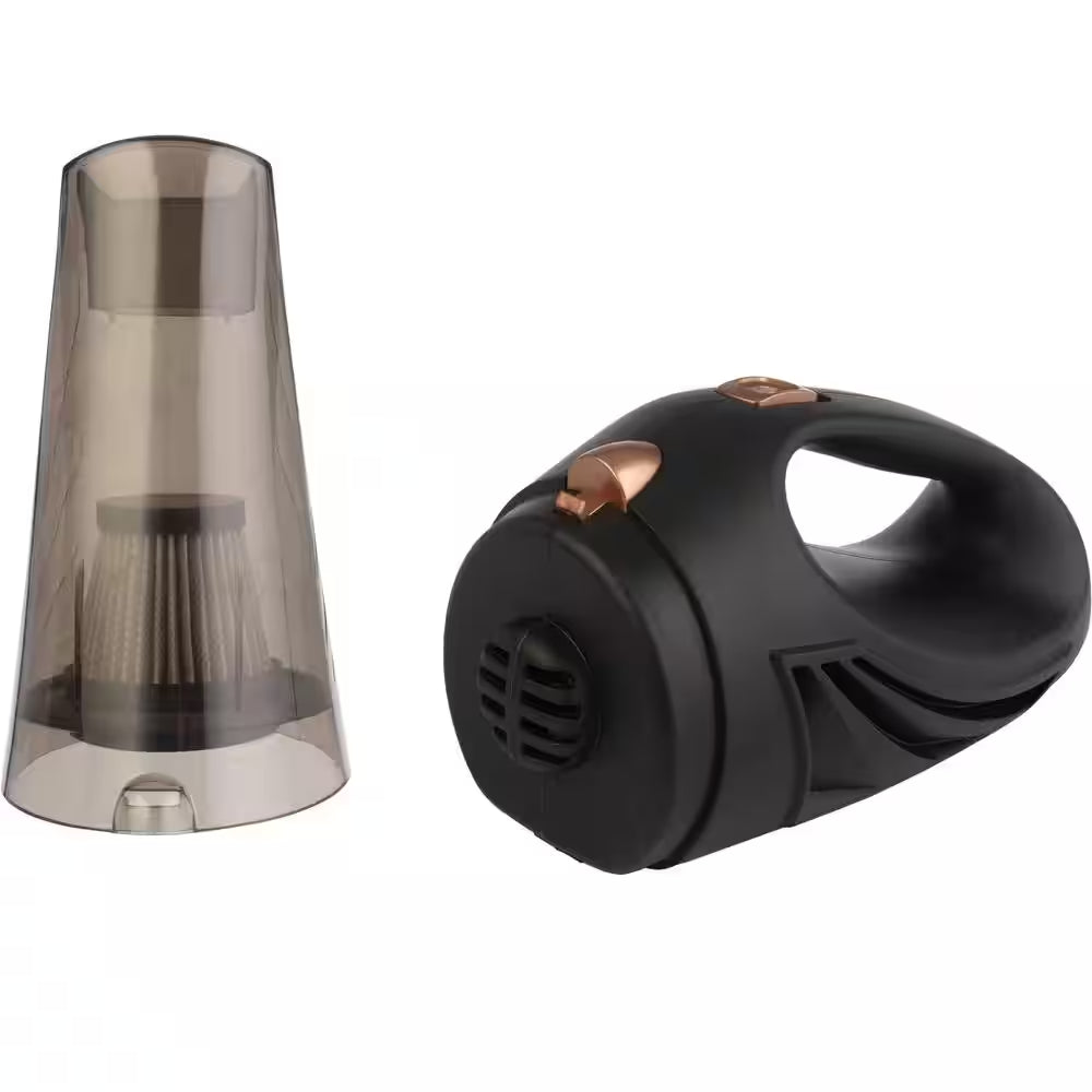 12V High-Powered Handheld Vacuum with Detailing Attachments - Travel Case Included for Car or Home