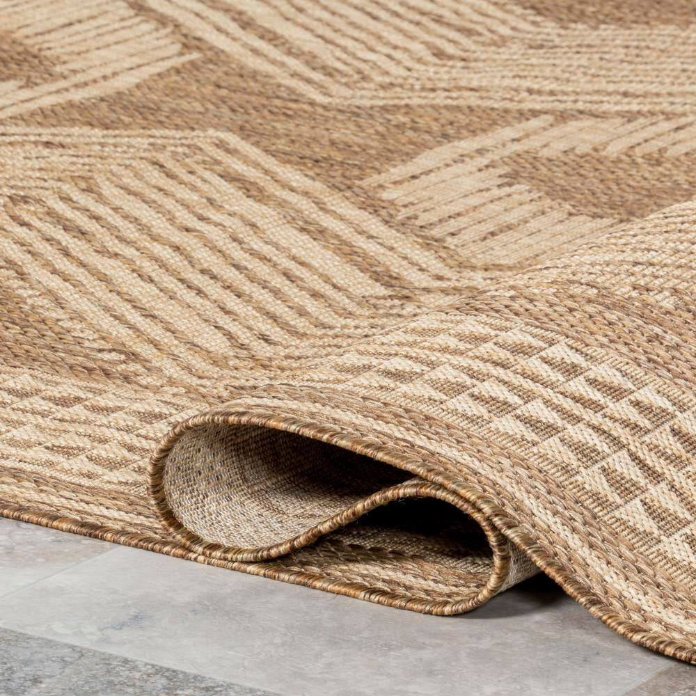 Ranya Tribal Light Brown 2 Ft. X 8 Ft. Indoor/Outdoor Runner Rug