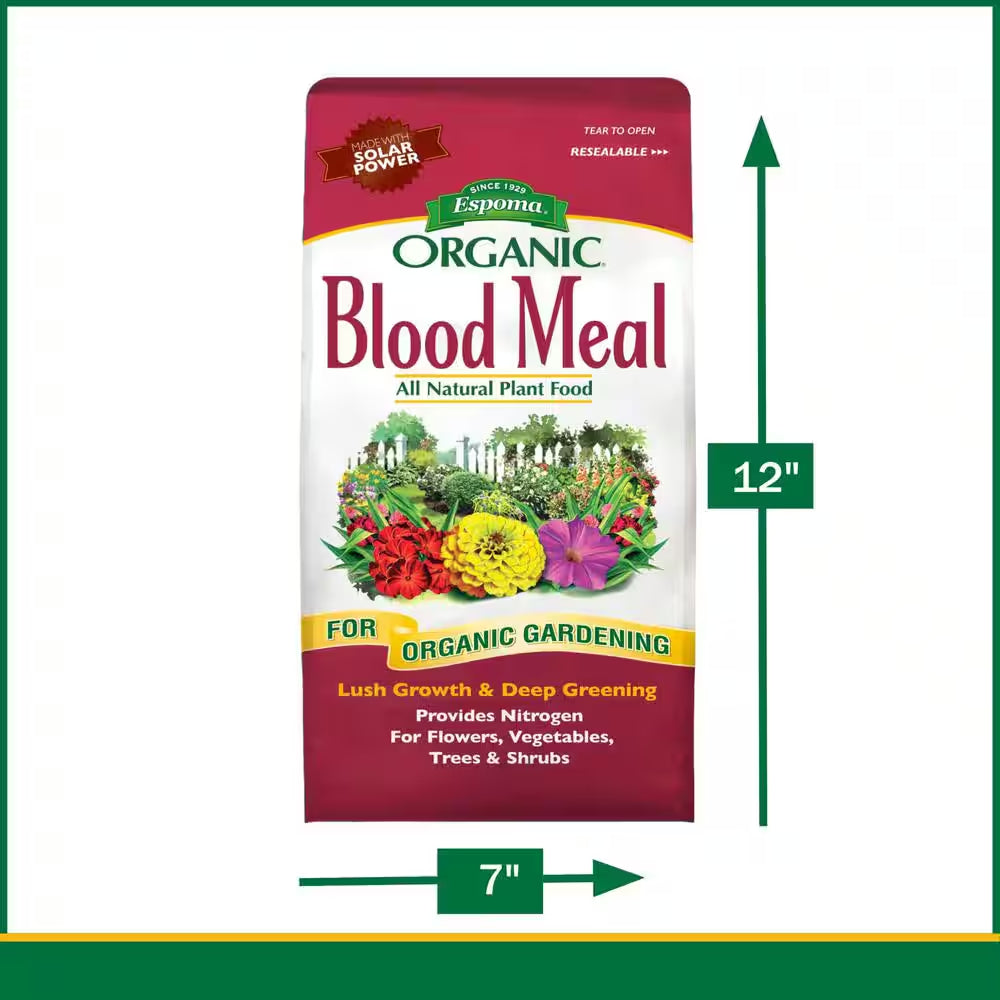 3 Lbs. Organic All-Purpose Organic Blood Meal 12-0-0 Dry Plant Food