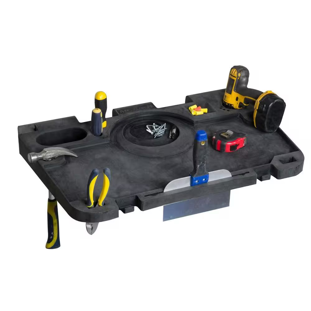 Jobsite 30 In. X 20 In. X 3 In. Polypropylene Tool Box Tray, Parts and Accessories Holder/Organizer for Scaffold