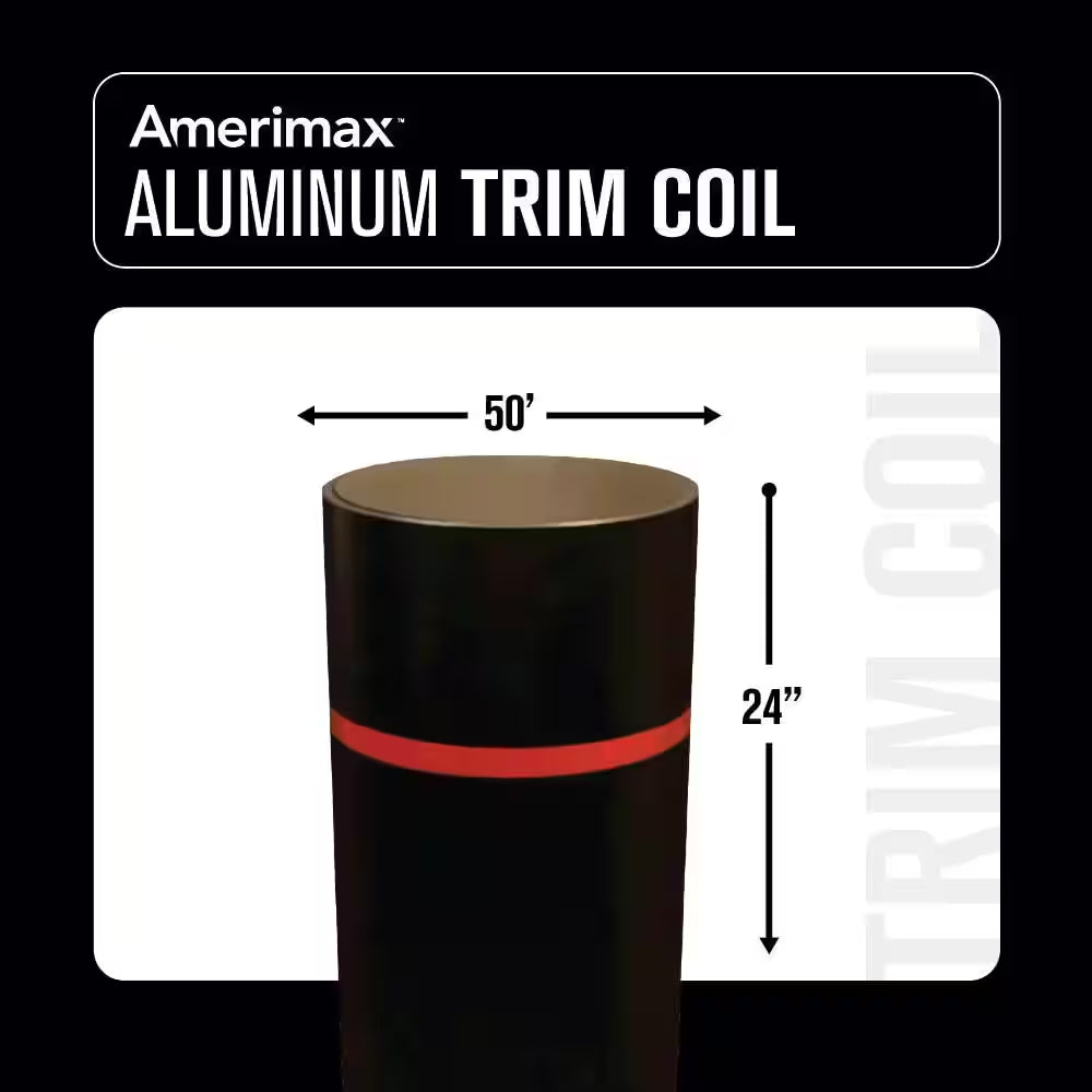 24 In. X 50 Ft. Black over Bronze Aluminum Trim Coil