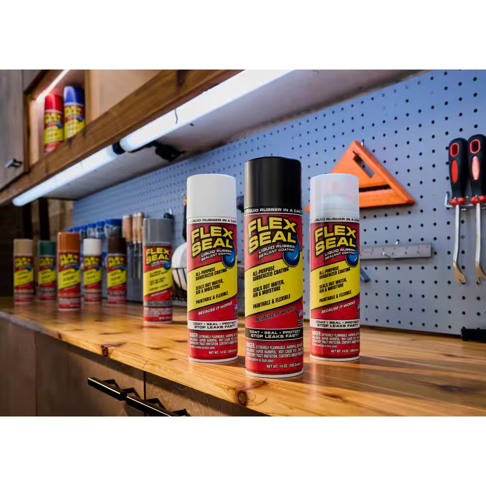 Flex Seal Clear 14 Oz. Aerosol Liquid Rubber Sealant Coating Spray Paint